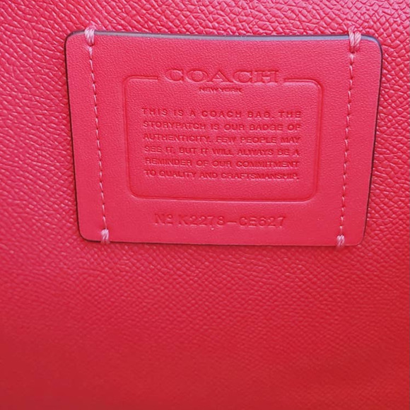 New 🎀 Coach Cherry heart Print Mollie leather Tote Bag Laptop Bag - Picture 4 of 5